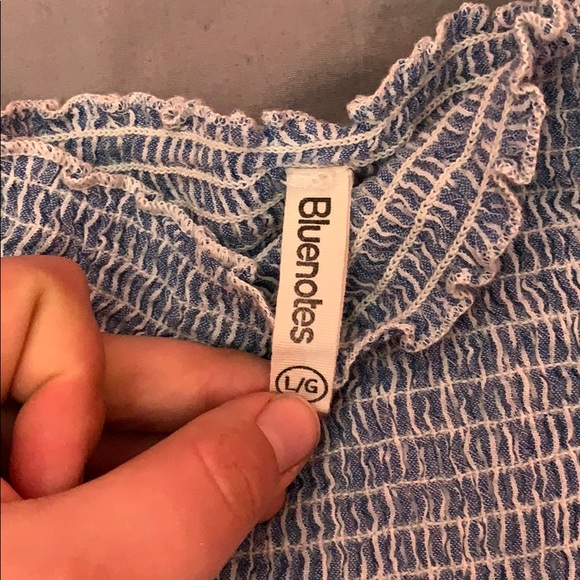 ❄️Bluenotes blue & white tube top - Picture 3 of 4